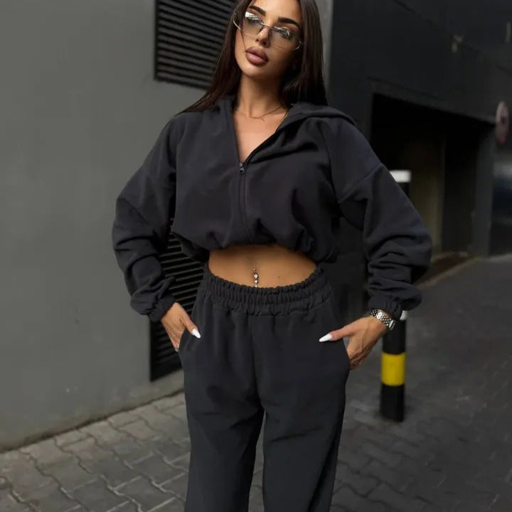 Damen Oversized Jumpsuit mit Kapuze Eveloria