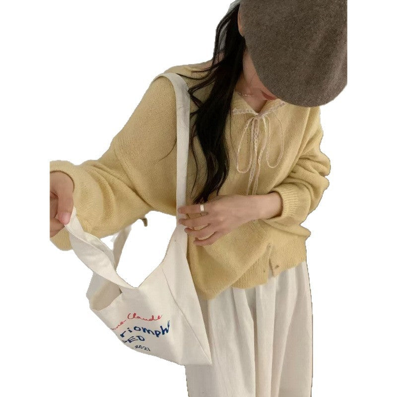 Damen Cardigan mit Kordelzug und Knöpfen