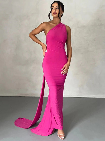 Damen Wickelkleid Asymmetrischer Saum Figurbetont Eveloria