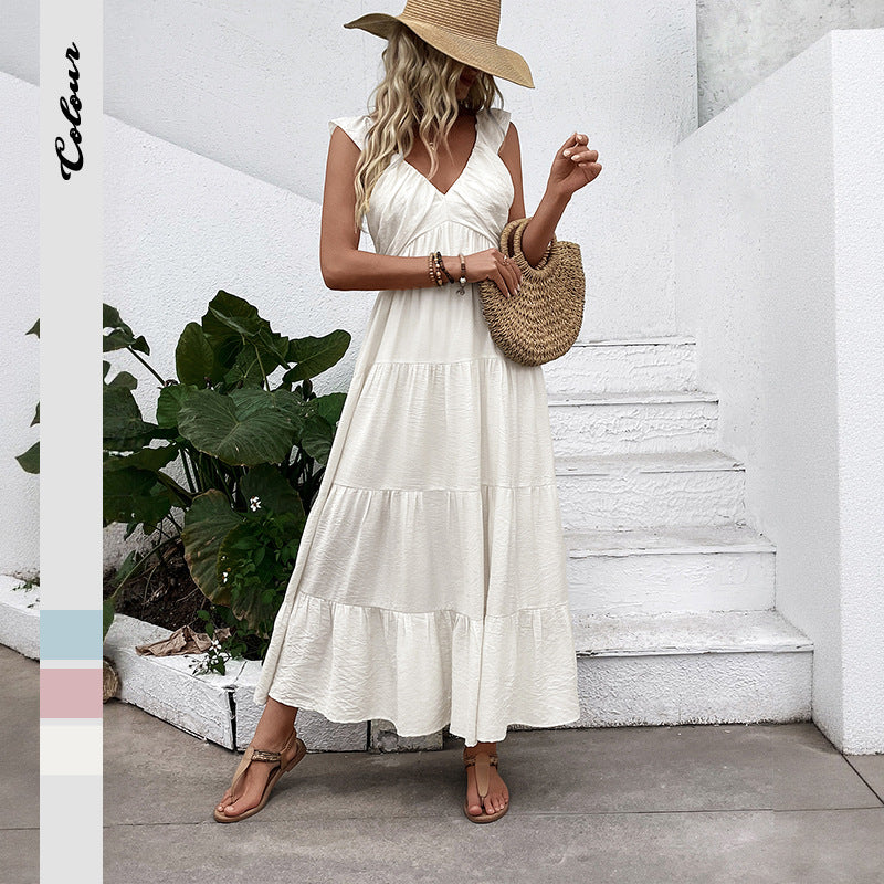 Damen Maxikleid Rüschendesign Schwingrock Eveloria - Eveloria