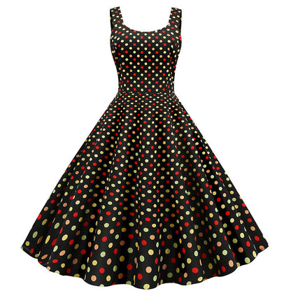 Damen Swing-Kleid Polka-Dots-Design Eveloria