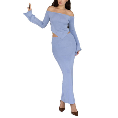 Damen Two-Piece Set Schulterfreies Oberteil Eveloria