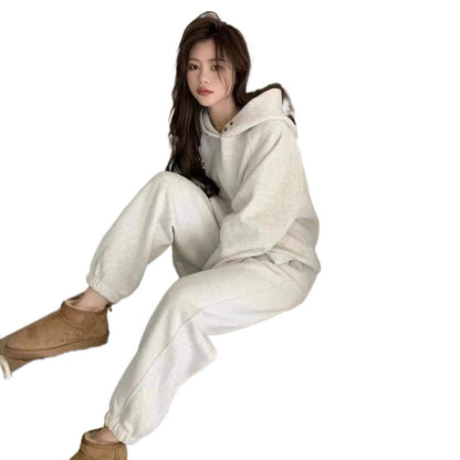 Damen Kapuzen-Set Weites Design Dekorative Knöpfen Bequem Eveloria