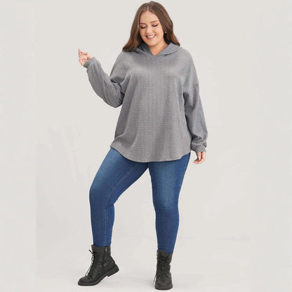 Damen Kapuzenpullover Strukturiertes Design Eveloria