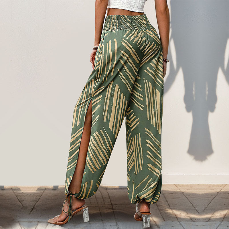 Damen Palazzo-Hose Elastisch Weite Bein Eveloria