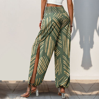 Damen Palazzo-Hose Elastisch Weite Bein Eveloria