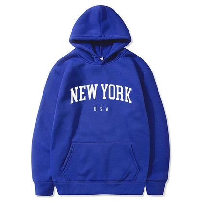 Damen Kapuzenpullover New York Print Bequem