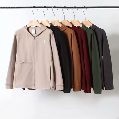 Damen Kapuzenjacke Atmungsaktives Material Reißverschlusstasche - Eveloria
