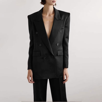 Damen Oversize Blazer Doppelknopf Eveloria