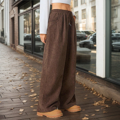 Damen Cordhose Elastischer Bund Praktische Taschen Eveloria