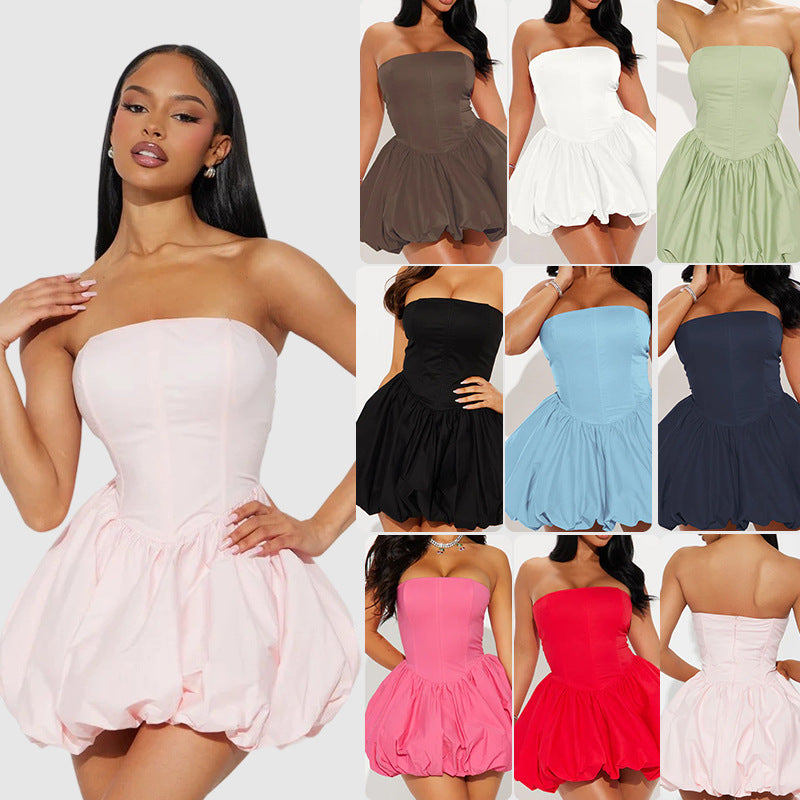 Damen Bustier-Kleid Voluminöser Rock Figurschmeichelnder Schnitt - Eveloria