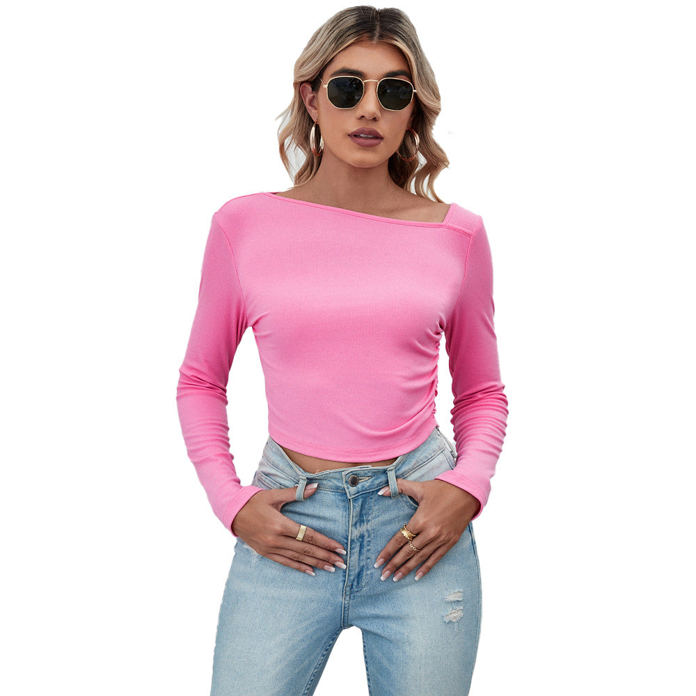 Damen Crop- mit Rüschendetails Elegantes Design