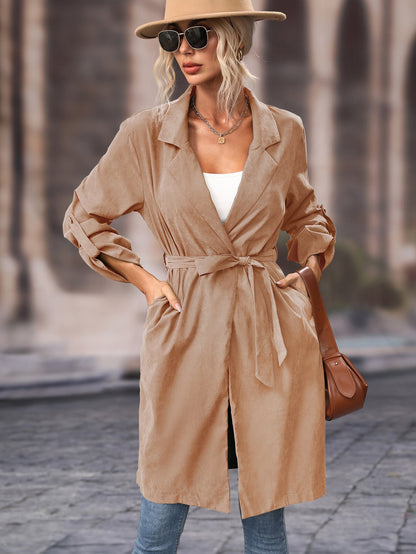 Damen Oversized Trenchcoat Taillierbar Eveloria