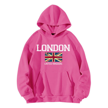 Damen Kapuzenpullover Urban Style Kängurutasche Gemütlich Grau