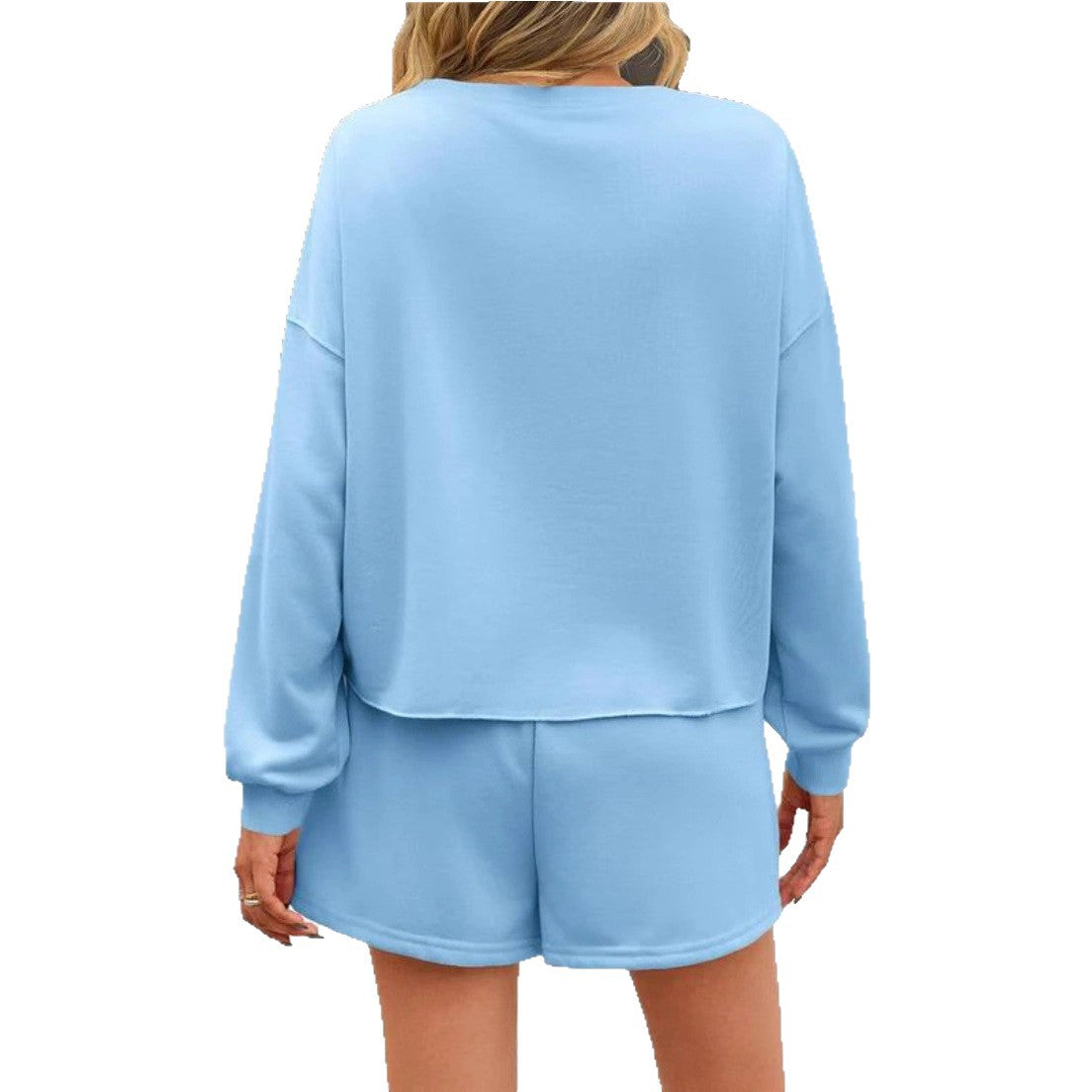 Damen Sweatkleid mit Grübchen Perlen-Applikationen Eveloria