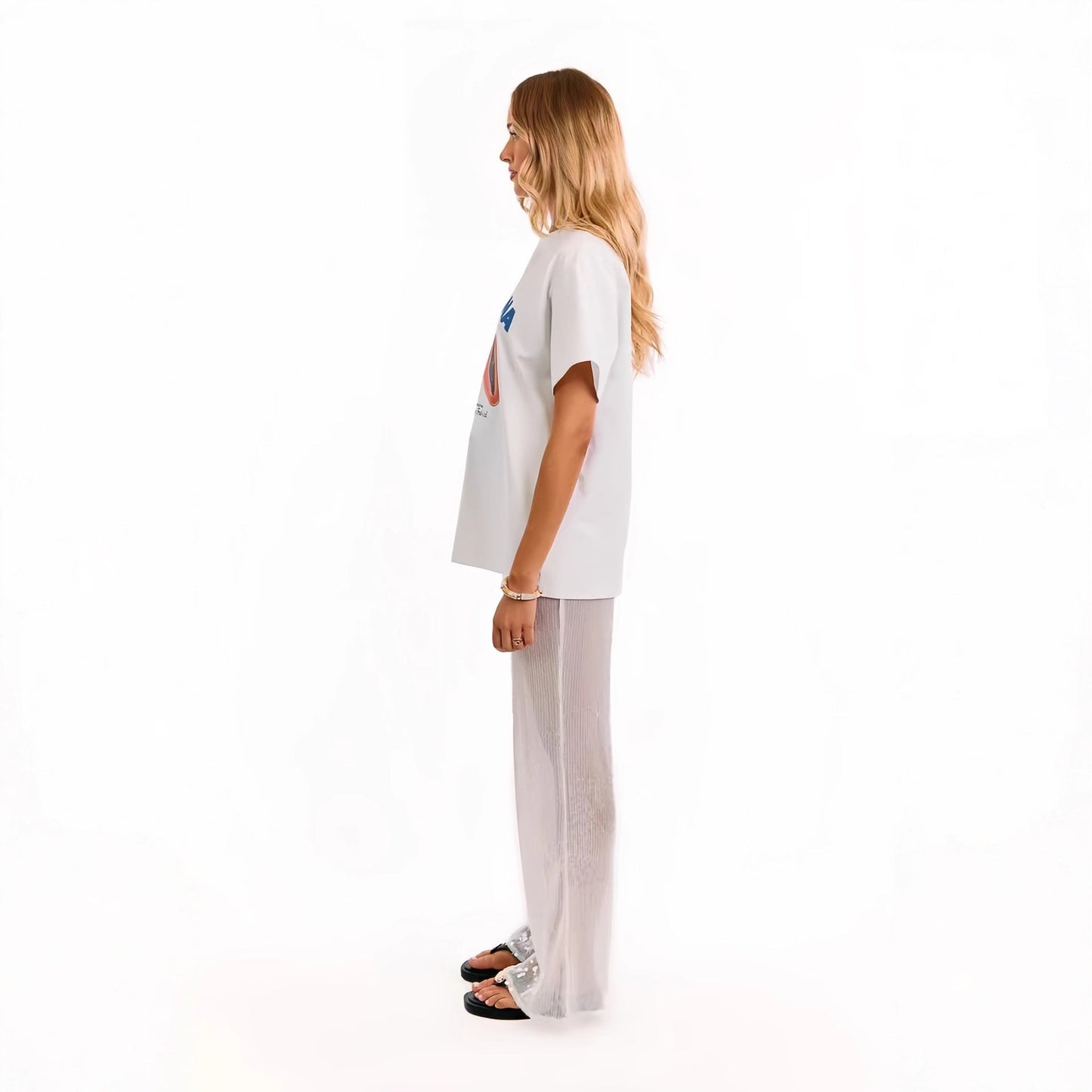 Damen Pailletten-Hose Chiffon Weit Eveloria
