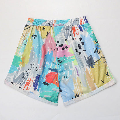 Damen Badeshorts Elastischer Bund Bunt Eveloria