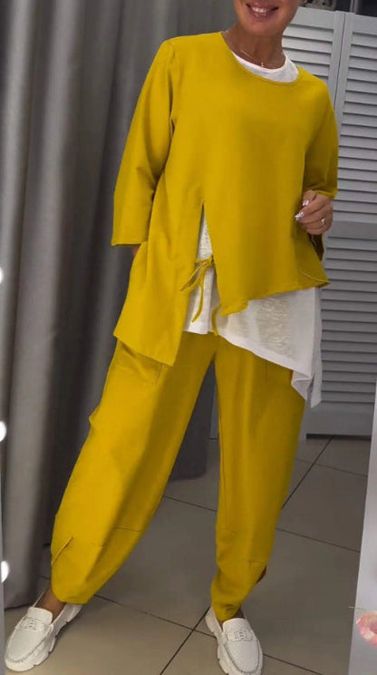 Damen Freizeit-Set 2-teilig Asymmetrisch Bequem