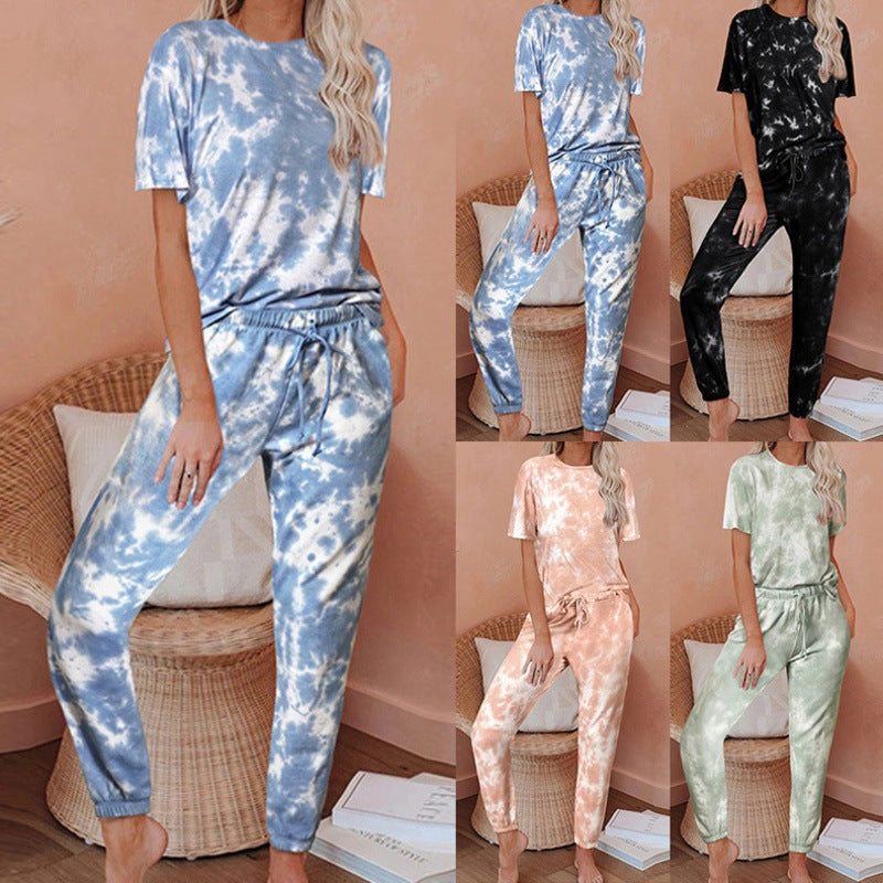Damen Freizeit-Set Batikdesign Elastisch - Eveloria
