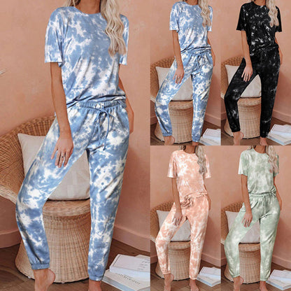 Damen Freizeit-Set Batikdesign Elastisch - Eveloria