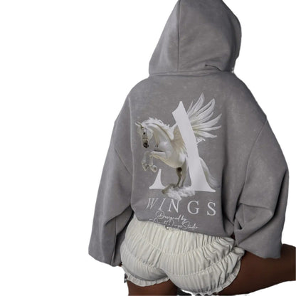 Damen Hoodie Urban Style Grafikdesign Eveloria