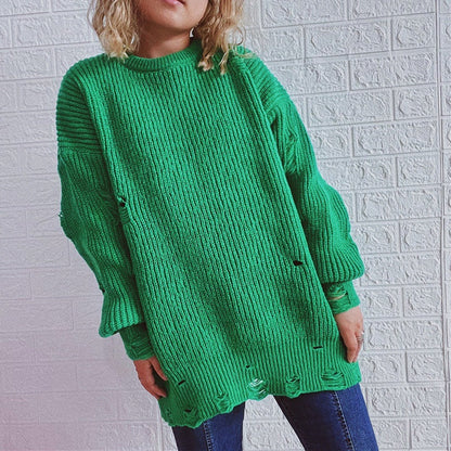 Damen Oversized Pullover Strickdesign Eveloria