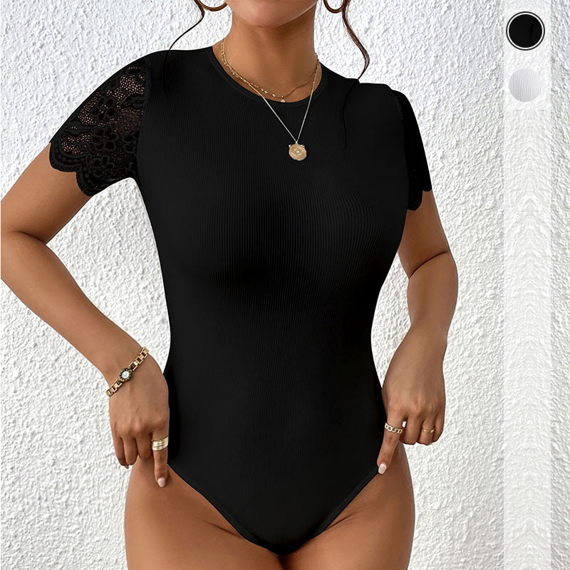 Damen Body Spitzenüberzug Figurbetonter Silhouette Eveloria