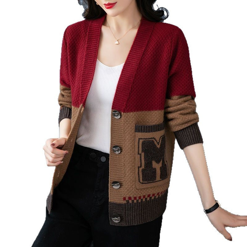 Damen Strickjacke mit Zopfmuster und Taschen