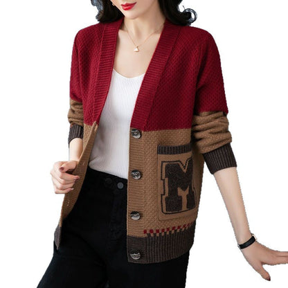 Damen Strickjacke mit Zopfmuster und Taschen