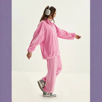 Damen Fleecejacke mit hohem Kragen und weiten Ärmeln Eveloria