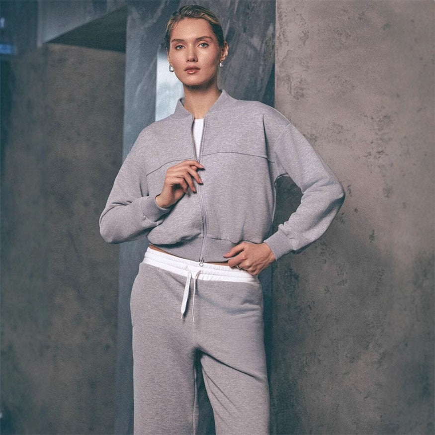 Damen Freizeit-Set Weite Hose Moderner Kragen Eveloria - Eveloria