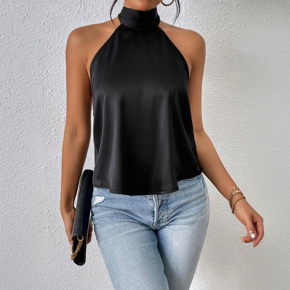 Damen Halterneck- Seide Elegant