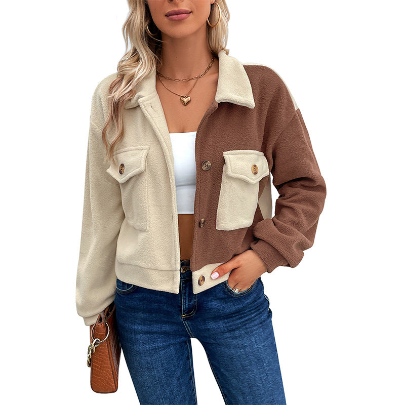 Damen Fleecejacke mit Taschen und modischem Schnitt Eveloria ->