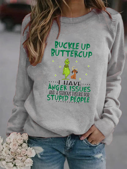 Damen Sweatshirt Humorvolles Design Weich