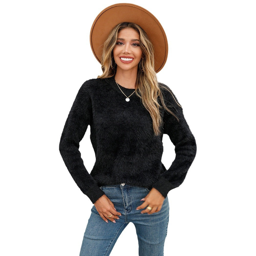 Damen Strickpullover Weich Moderner Schnitt Eveloria