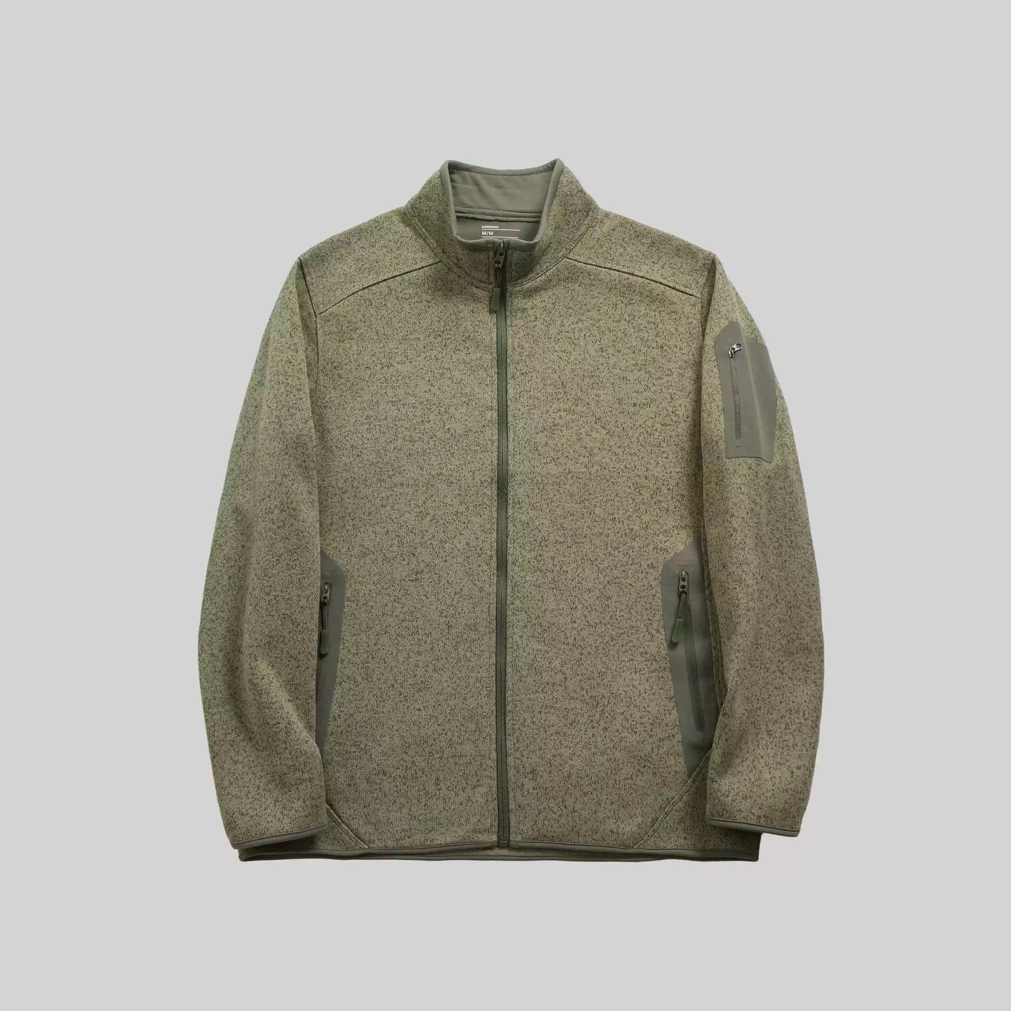 Eveloria Damen Fleecejacke Reißverschlusstaschen Hochkragen