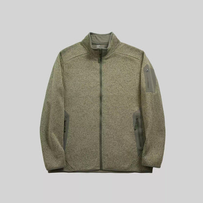 Eveloria Damen Fleecejacke Reißverschlusstaschen Hochkragen