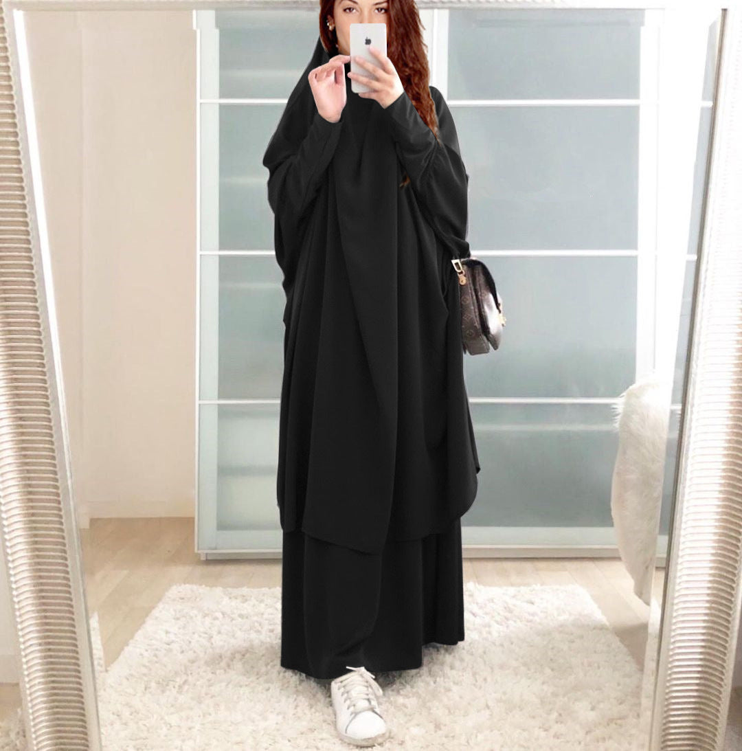 Damen Langarmkaftan Elegant Weit Eveloria