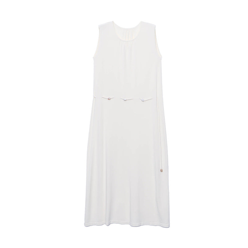 Eveloria Damen Maxikleid Seitliche Knopfdetails Elegantes Design