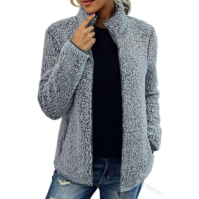 Damen Fleecejacke Weich Hochkragen Eveloria