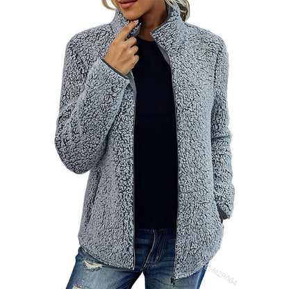 Damen Fleecejacke Weich Hochkragen Eveloria