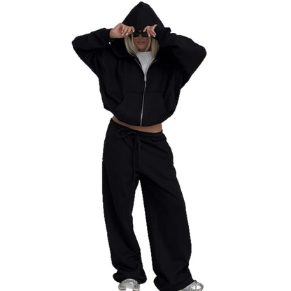 Damen Oversized-Set Hoodie und weite Hose lässig