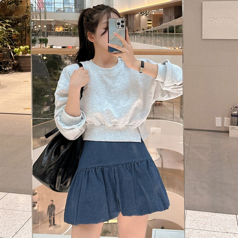 Damen Pullover Cropped mit Weiten Ärmeln Eveloria - Eveloria