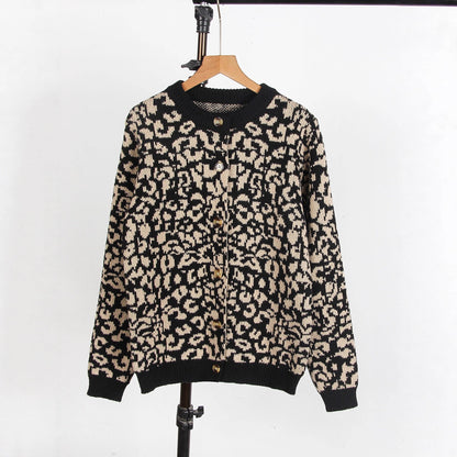 Damen Pullover Tierprint Lässig Eveloria