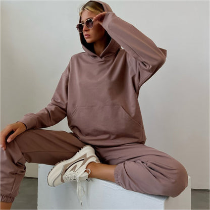 Damen Hoodie-Set Weiches Baumwoll-Mix Eveloria