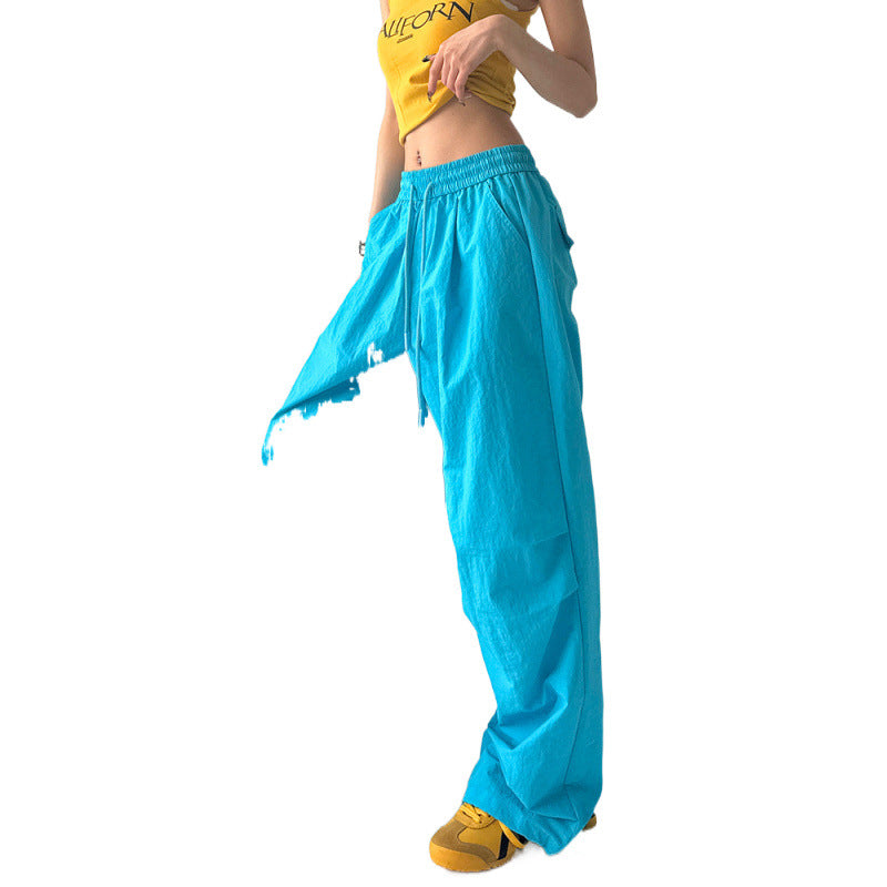 Damen Sporthose Weite elastischer Bund Kordelzug Eveloria
