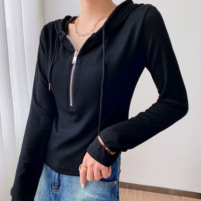 Damen Kapuzenpullover Reißverschluss Eveloria