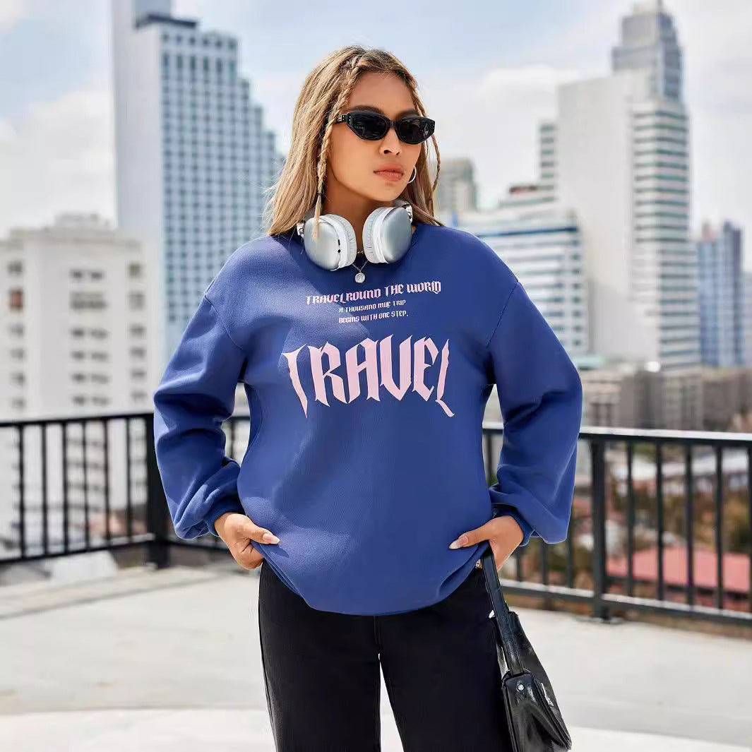 Damen Sweatshirt Lässiger Schnitt mit Schriftzug