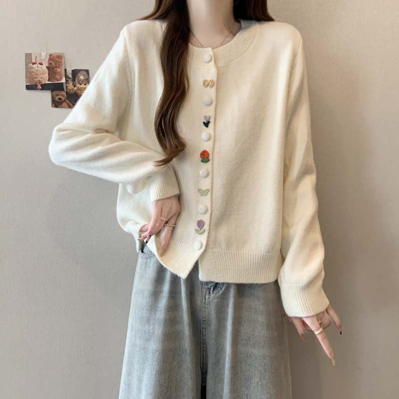 Damen Strickjacke Kuschelig Bunt Eveloria