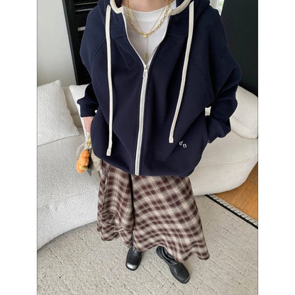 Damen Kapuzenjacke Oversized Lässig Schwarz Eveloria - Eveloria